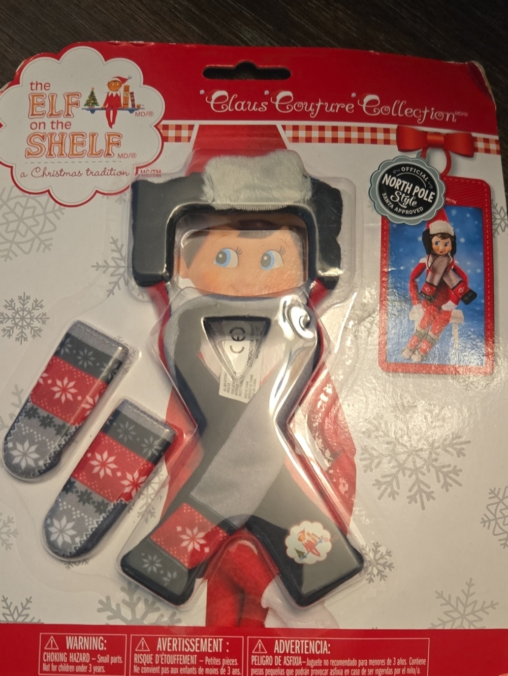 Claus Couture Collection Kids Ski Costume Set - Red, Black, White